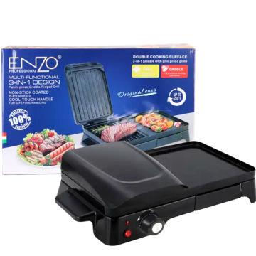 ENZO 2 in 1 Electric Grill Table Non-stick Coating For Smokeless Cook