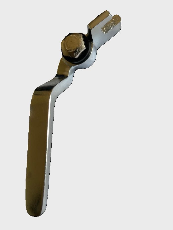 CHROME PLATED ALUMINIUM WINDOW HANDLE FOR STEEL WINDOWS (LEFT)