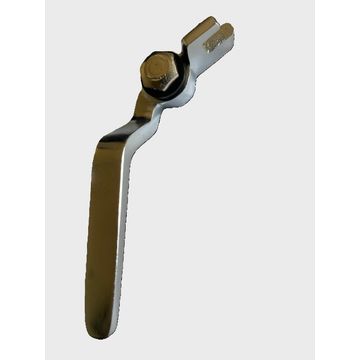 CHROME PLATED ALUMINIUM WINDOW HANDLE FOR STEEL WINDOWS (LEFT)