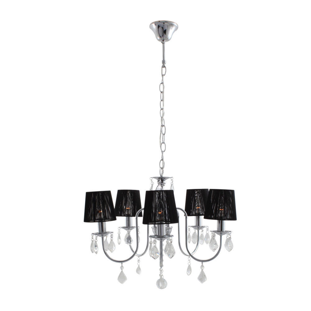 Opulence - 5 Lights - Chandelier - 540mm - Black