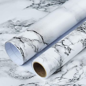 White and Black Marble Contact Paper Vinyl