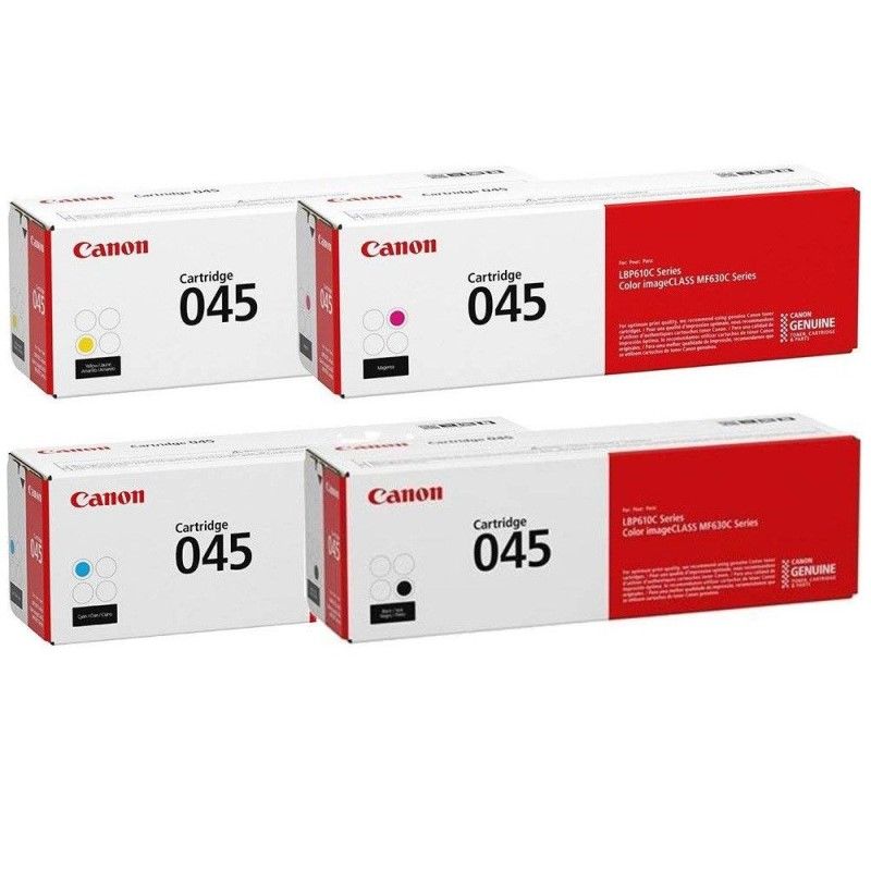 Canon 045 Black Cyan Magenta Yellow Original Toner Cartridge Multipack - 045