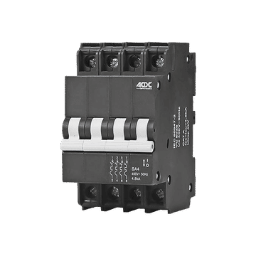 Circuit Breaker 13mm 4.5KA  4 Pole C-Curve   5A