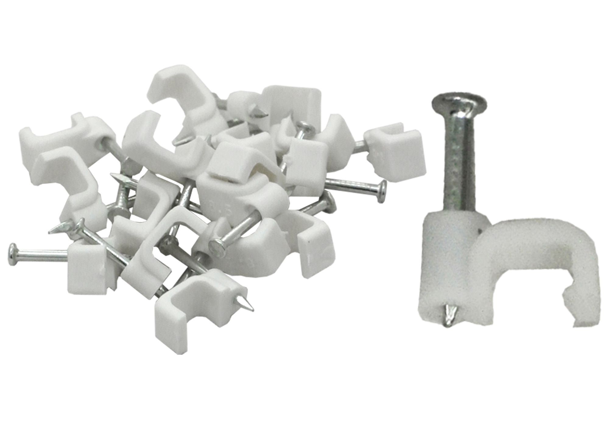 Cable clip - 8mm flat (qty25)