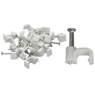 Cable clip - 8mm flat (qty25)