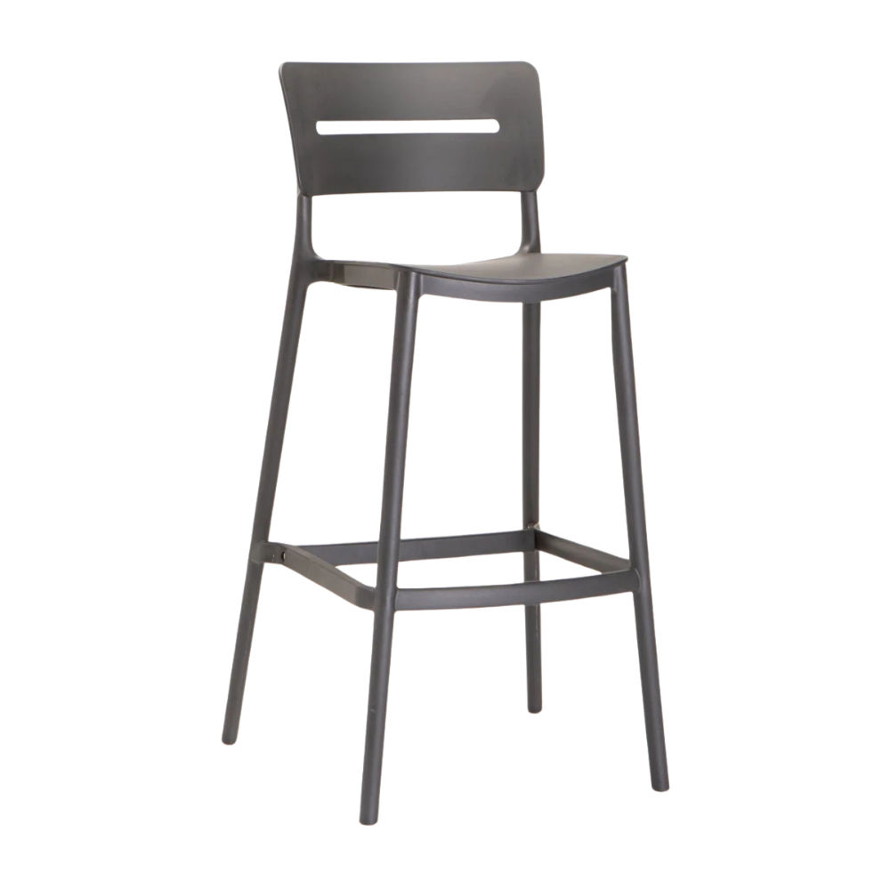 Lyra Indoor/Outdoor Barstool - Dark Grey