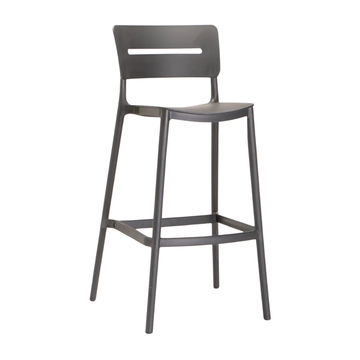 Lyra Indoor/Outdoor Barstool - Dark Grey