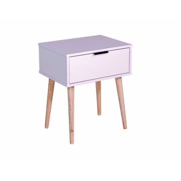 Leo Pedestal Bedside Table Drawer Unit White
