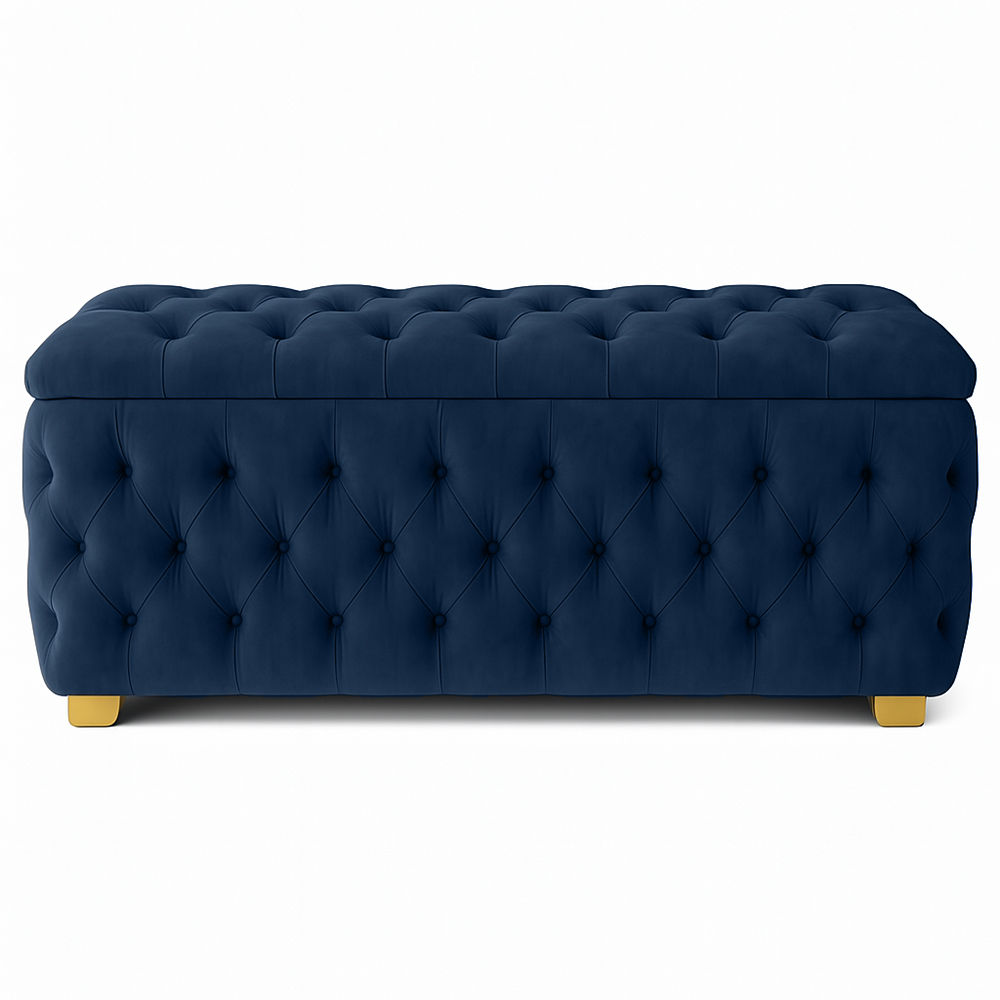 Ava Storage Box - Double Medium - Dark Blue