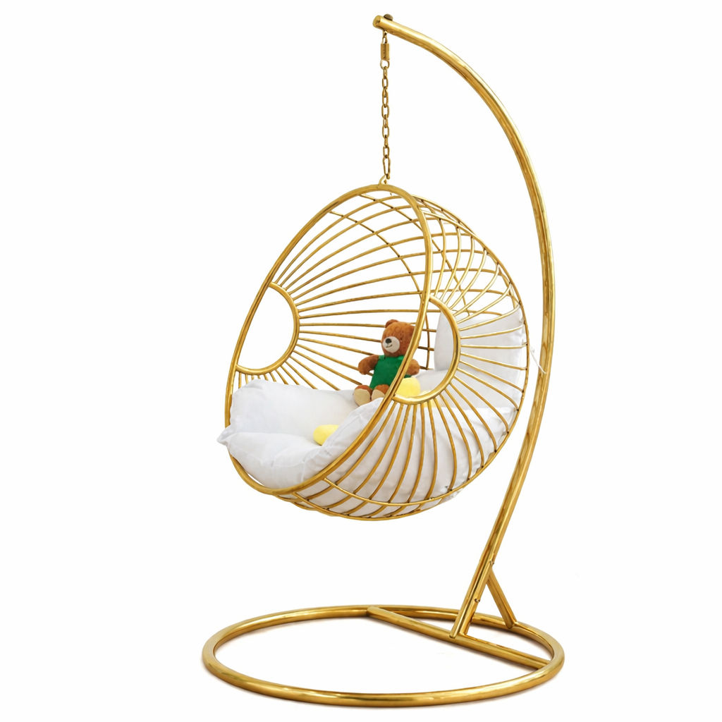 Gold Egg Hanging Swing Chair