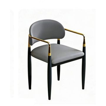 Accent Elegant Chair – Grey, Black & Gold