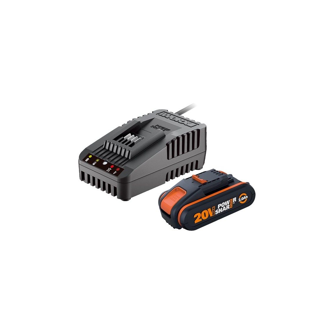 WORX Powershare Battery and Charger 20V Kit (2.0Ah + 2.0A Charger)