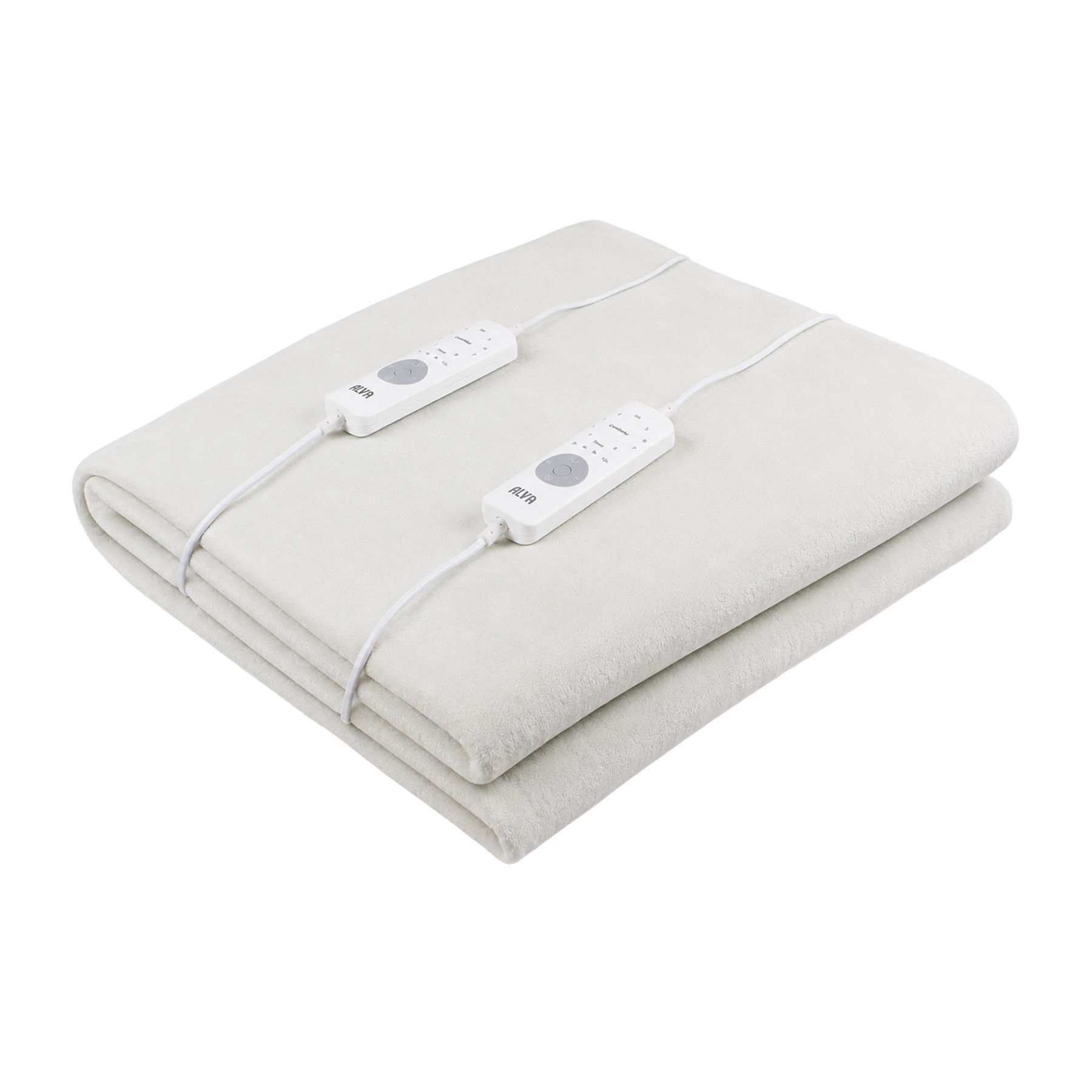 ALVA King Mink Fleece Fitted Electric Blanket W/ Elastic 183x188 Dual 8 Heat Setting Controller with Timer 12 Month Warranty
