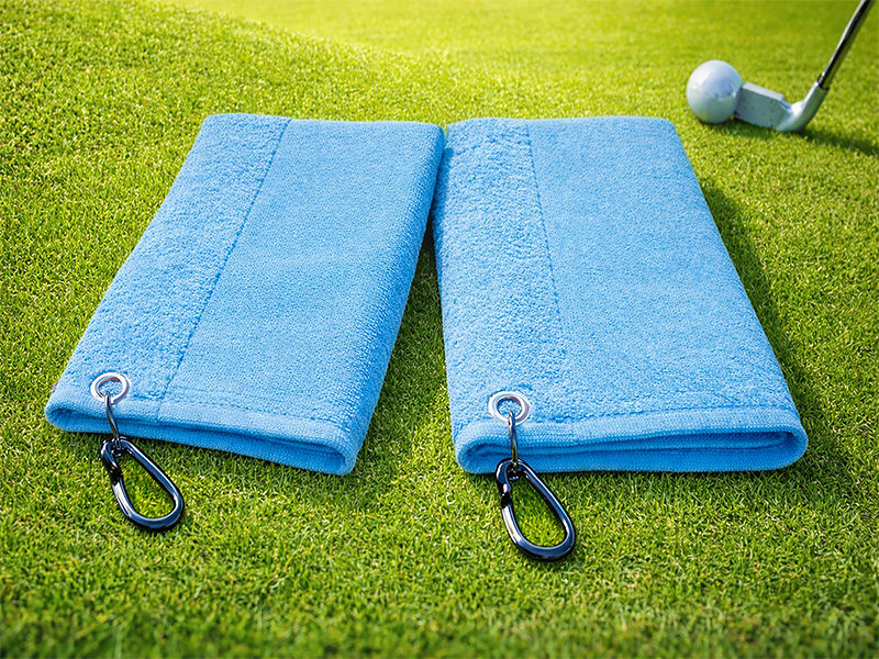 Velour Golf Towel - 100% Cotton, Brandable, Ball & Club Cleaning, Premium - Gulf Stream (2pc Pack)