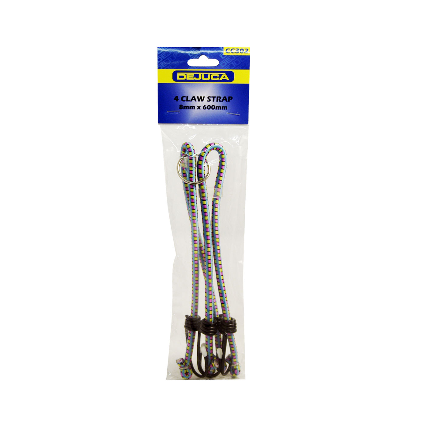 Dejuca - Octopus Luggage Strap - Luggage - 4 Claw - 8mm X 600mm - 6 Pack