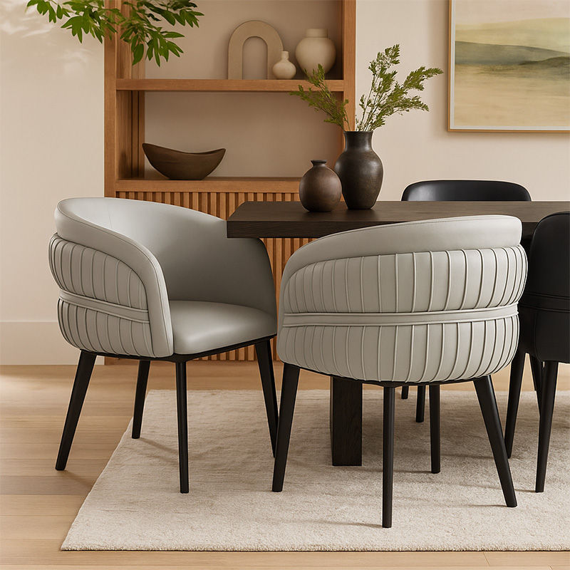 KC FURN Vortex Premium Faux leather Dining Chair