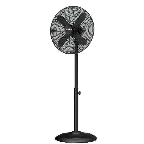 Alva Air 40cm Matte Black Finish Telescopic Pedestal Fan