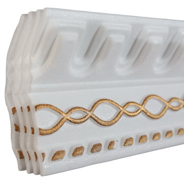 T19 White & Gold 2m Cornice - Pack of 4 pieces