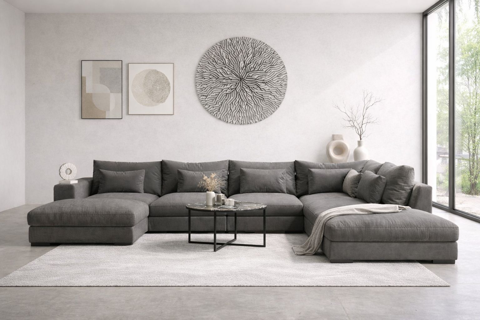 Dave Modular U Shape - Grey