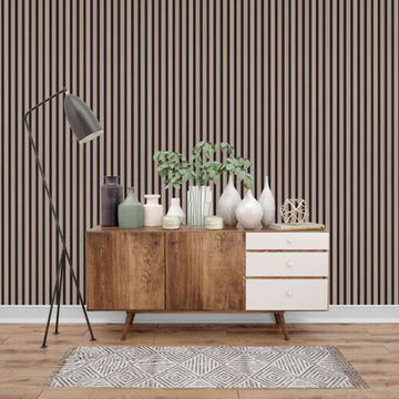 Panel Pack – Interior Wall Panels (Box of 10) – walnut and black Wood Look – 120mm x 12mm x 2.4m