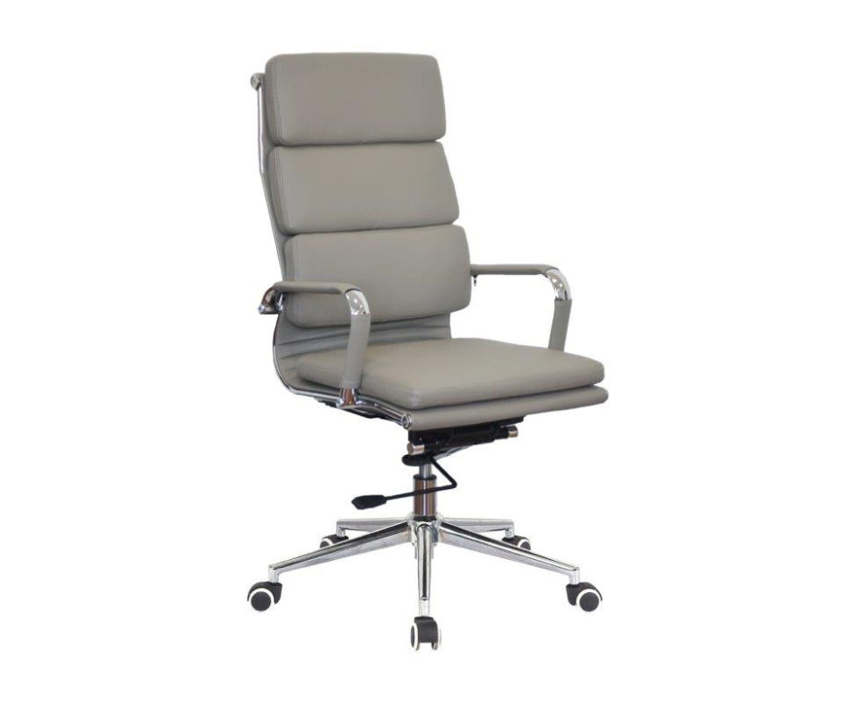 TOCC Classic PU Cushion High Back Office Chair - Grey