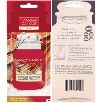 Yankee Candle Sparkling Cinnamon Card Jar Retail Box No