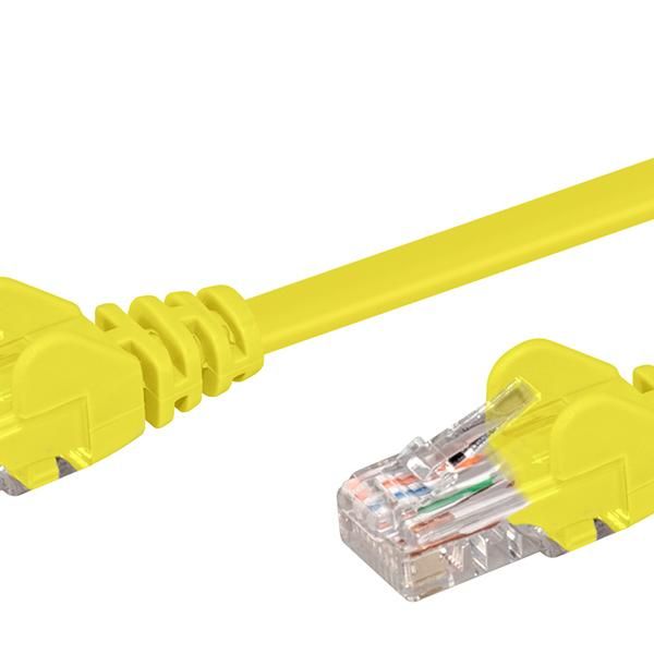 Linkqnet Rj45 Cat5E Anti-Snag Moulded Pvc Network Flylead - Yellow - 1M