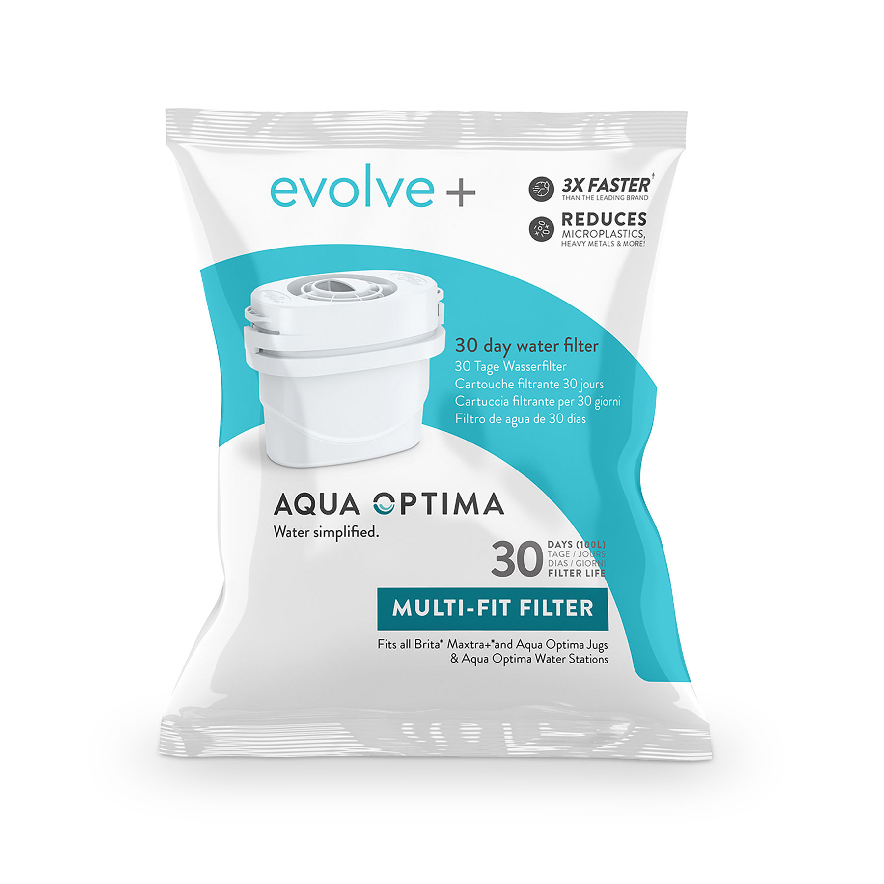 Aqua Optima Filter Single Plastic White 30Day 