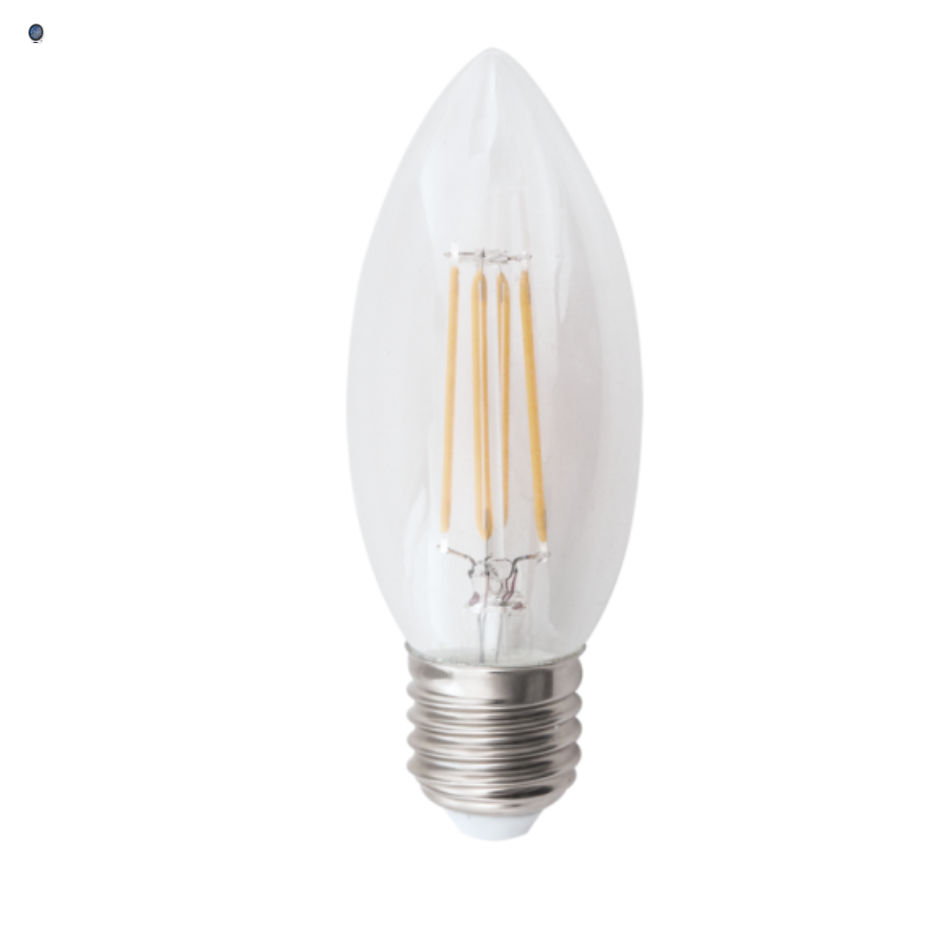 4.5W Dimmable Cool White LED Filament Candle Bulb