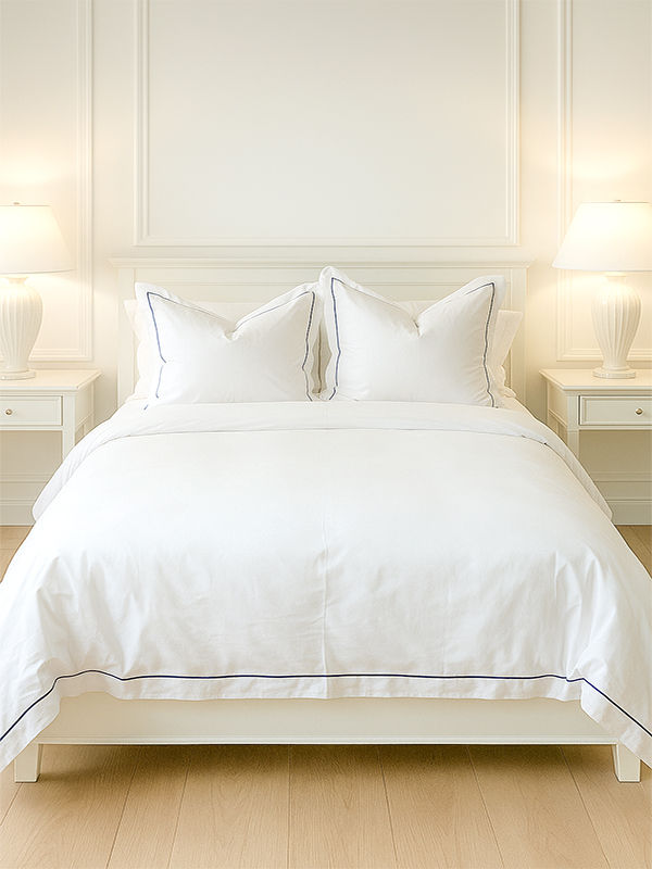 Premium Collection - Satin Stitch Duvet Cover Set - Royal Lilac - King - (1 Set)