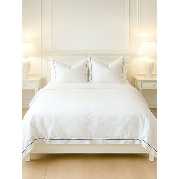 Premium Collection - Satin Stitch Duvet Cover Set - Royal Lilac - King - (1 Set)