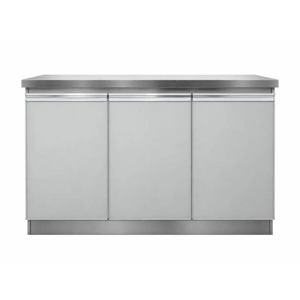 3-Door Metal Kitchen Base Cabinet 1200 mm – Contemporary Storage Unit for Kitchen & Utility Areas