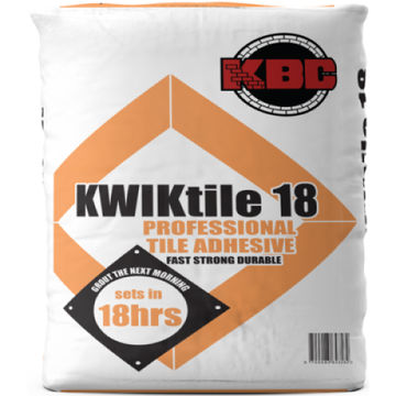 Kwiktile Porcelain 18hr Tile Adhesive 20kg