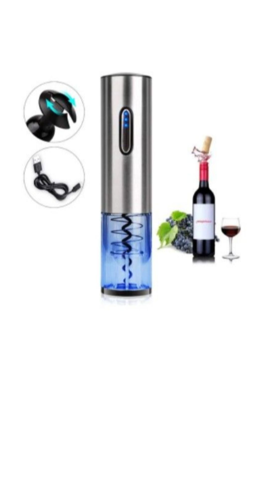 Stainless Steel Rechargeable Electric Wine Opener