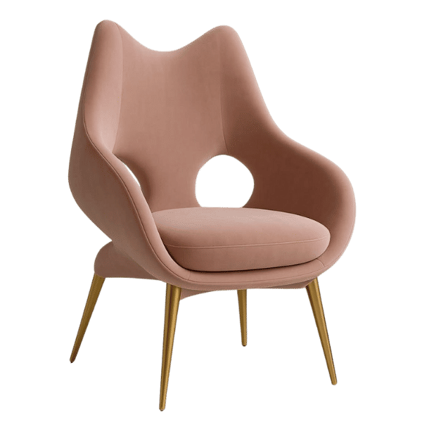 Blush pink velvet Chair