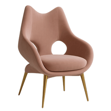 Blush pink velvet Chair