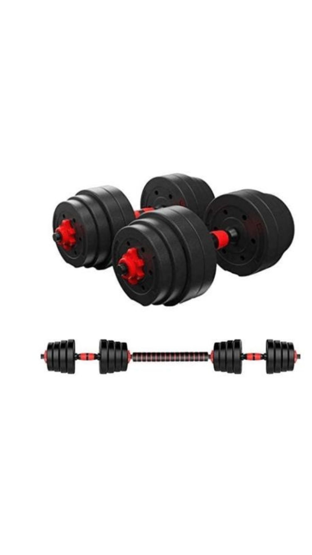 20kg Indoor Gym Weightlifting Adjustable Barbell & Dumbbells