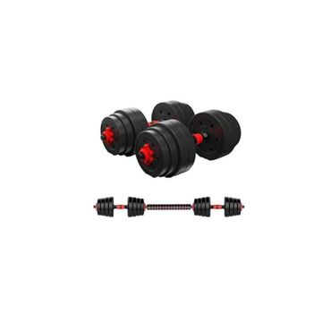 20kg Indoor Gym Weightlifting Adjustable Barbell & Dumbbells