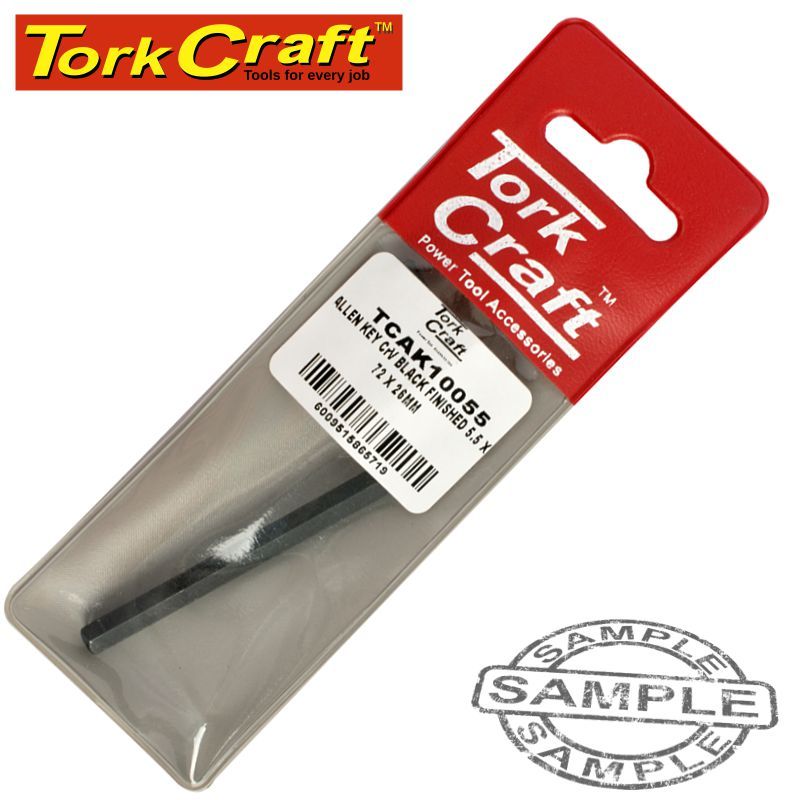 Tork Craft Allen Key Crv Black Finished 5.5 x72 x26mm