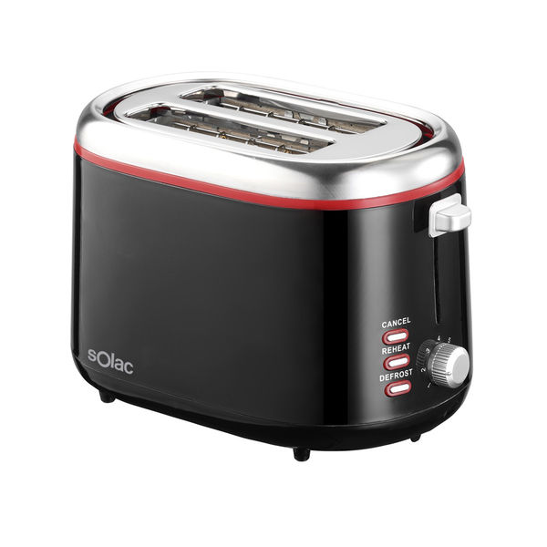 Solac Toaster 2 Slice Plastic Black 850W "Ruby 2 Slice"