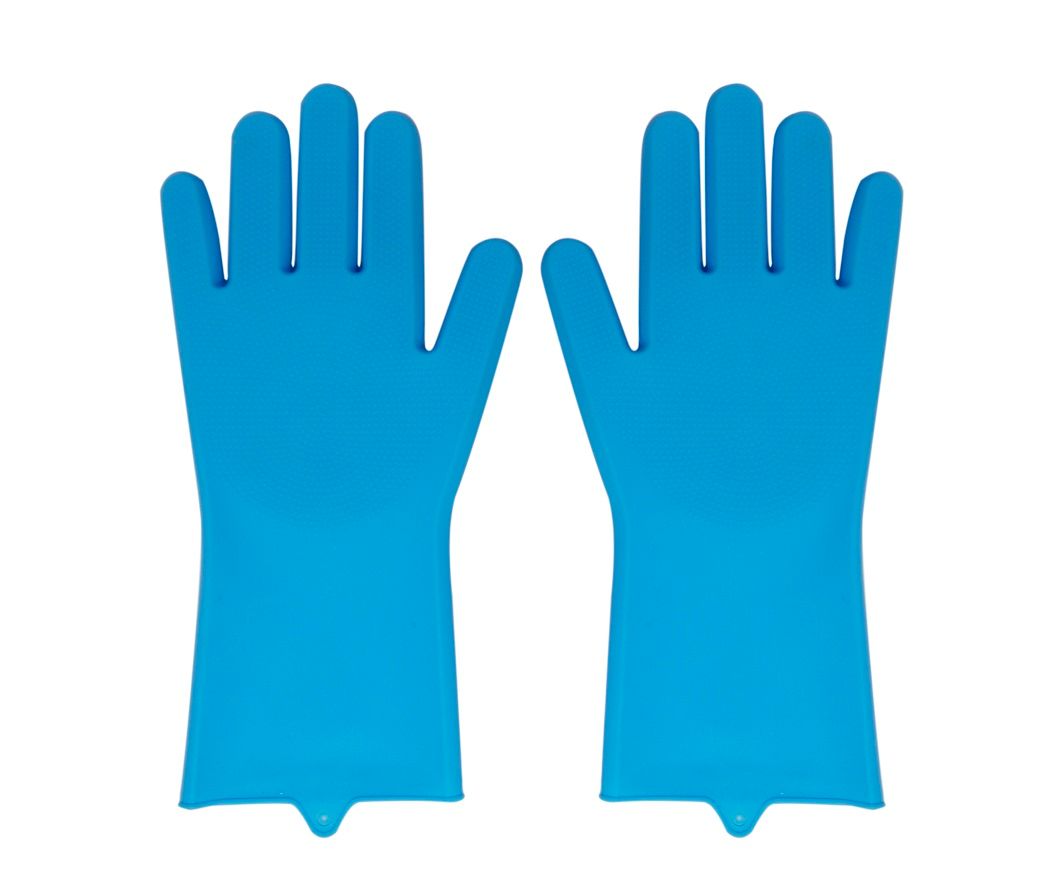 Silicone Kitchen Gloves - Blue