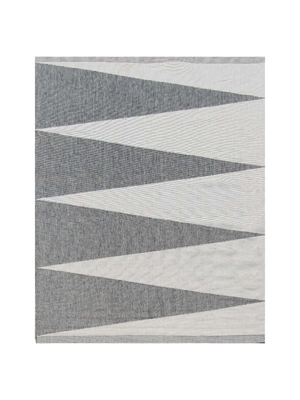 BK Carpets - Indoor & Outdoor Rug - Zig Zag - 2m x 2.9m - Silver