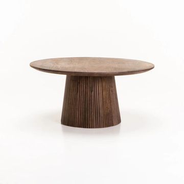 GOA 80cm Round Solid Wood Coffee Table Mango Wood Living Room Table