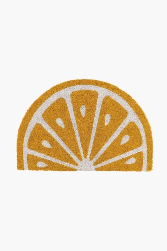 Coir Halfmoon Lemon Door Mat – Natural Oatmeal (4060 cm)