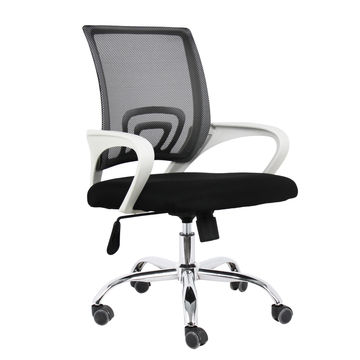 TOCC Wippy Netting Back Typist Office Chair with Chrome Base - White with Black