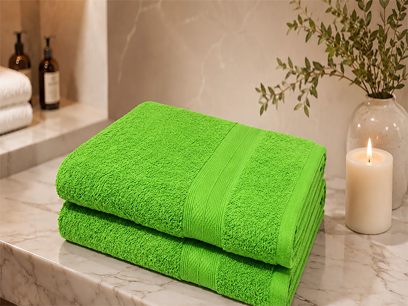 Plush 450GSM 90x150cms Bath Sheets - Jasmine Green(2pc Pack)