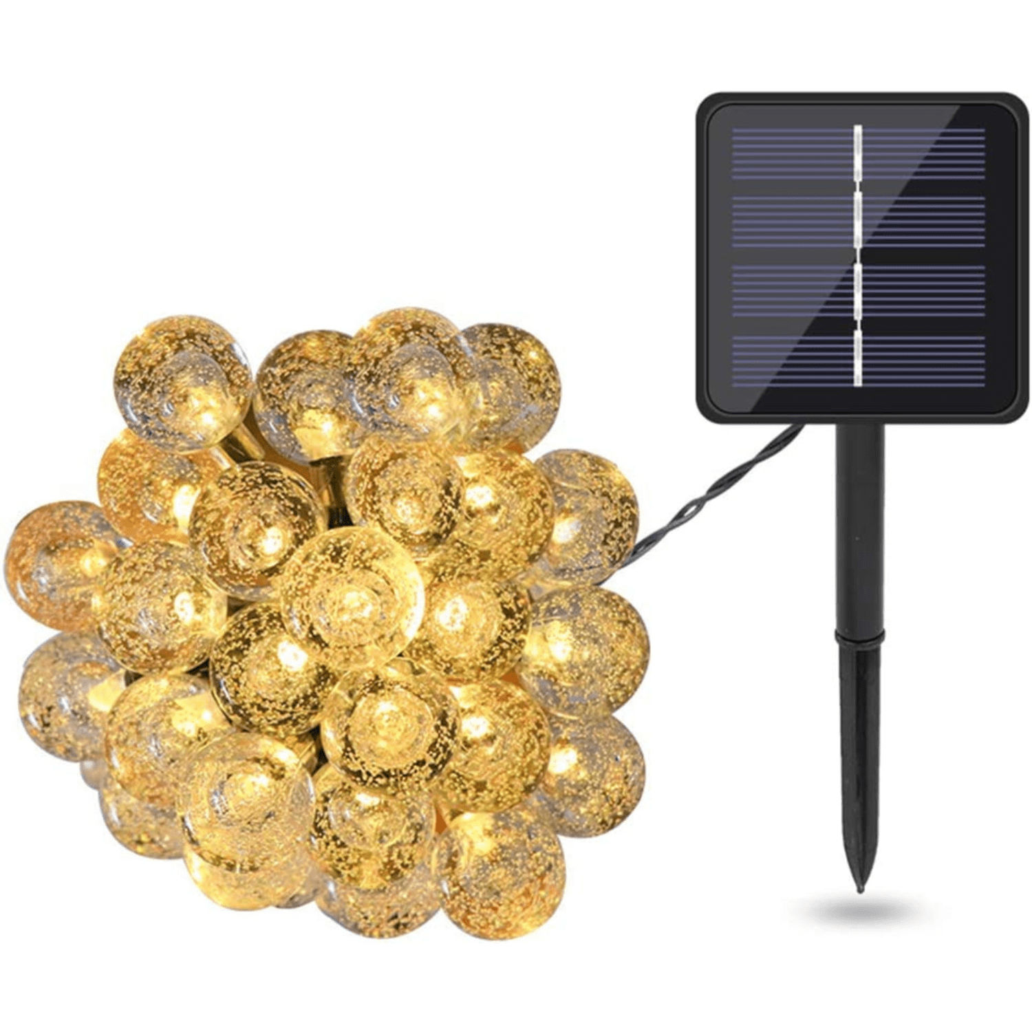Stellar Lighting 50 LED Solar Bubble Ball Fairy Lights -  7m String Lights