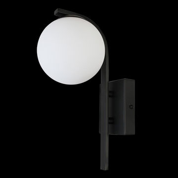 230v 40W G9 Curved Wall Light (Black)