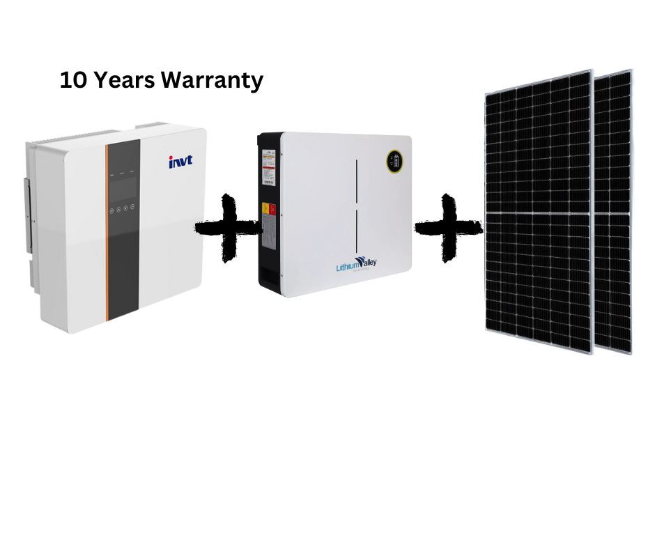 5kW INVT + Lithium Valley 5.12kWh Battery + 8 x 460W JA Solar Panels