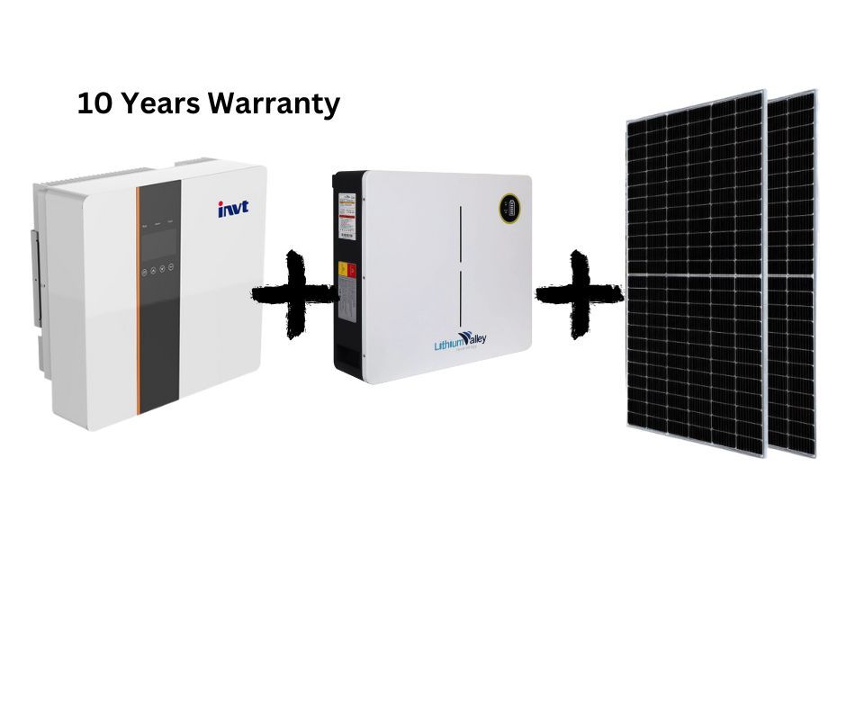 5kW INVT + Lithium Valley 5.12kWh Battery + 8 X 460W JA Solar Panels ...